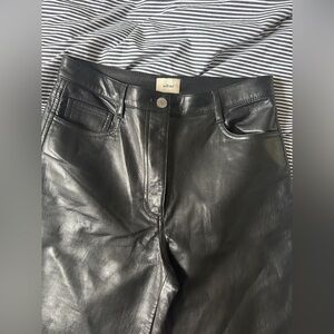 Wilfred Black Leather Pants